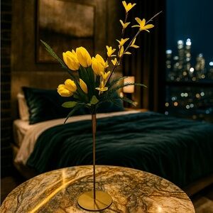 Vibrant Yellow Faux Floral Arrangement